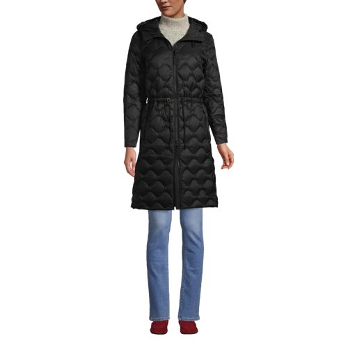Women's Packable Ultra Light Down Coat with Hood Lands' End