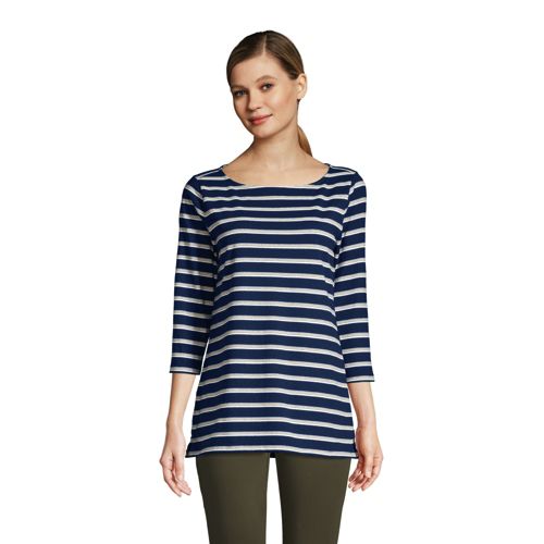 Women's Heritage Three Quarter Sleeve Pima Cotton Jersey B Lands' End