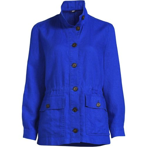 Women's Long Linen Jacket Lands' End