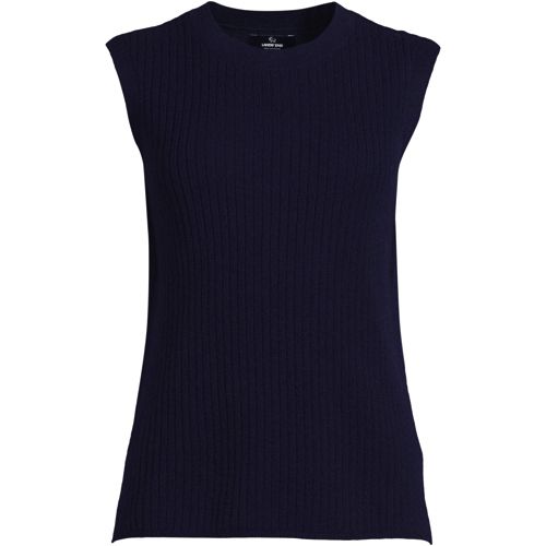 Women's Relaxed Cashmere Knitted Vest Lands' End
