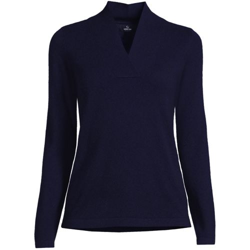 KaschmirPullover mit Schalkragen für Damen in PlusGröße Lands' End