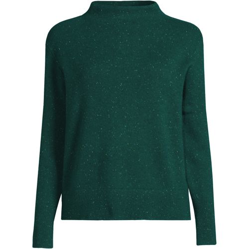 Women's Relaxed Cashmere Funnel Neck Jumper Lands' End