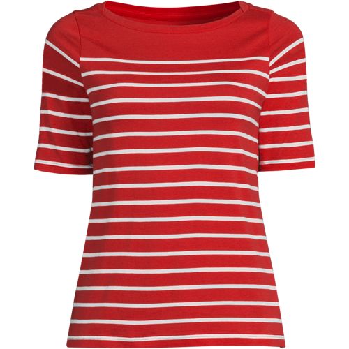 Women's Supima Boatneck Tshirt Lands' End