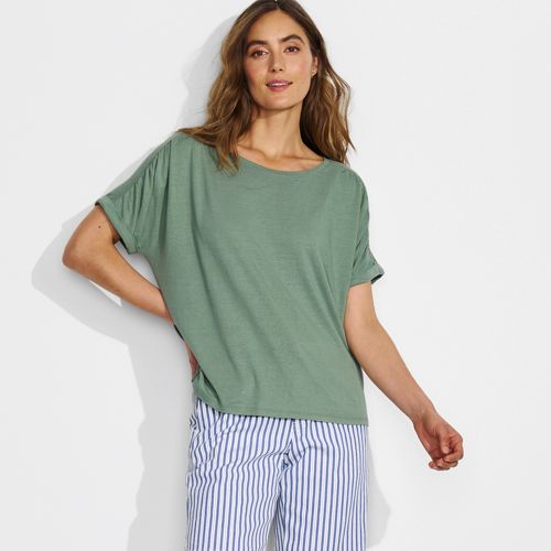 Women's Linen/Modal Boatneck Tshirt Lands' End
