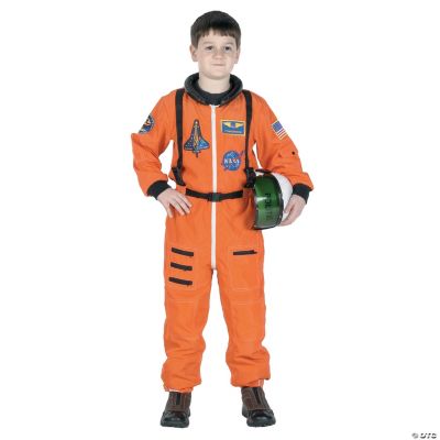 Kid's Orange Astronaut Suit Costume Oriental Trading