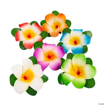 Plumeria Flower Hair Clips 12 Pc. Oriental Trading