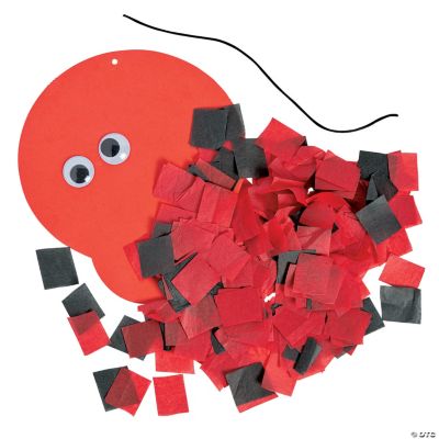 Crinkle Tissue Paper Ladybug Craft Kit Craft Kits 12 Pieces