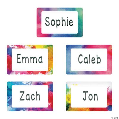 Watercolor Name Tags/Labels Stationery 100 Pieces 889070760652 eBay