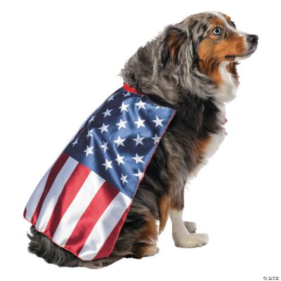 USA Flag Cape Dog Costume Oriental Trading