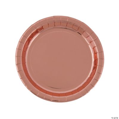 Rose Gold Foil Paper Dinner Plates Oriental Trading
