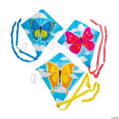 Butterfly Kites with Tail 12 Pc.