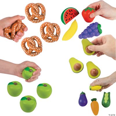 Bulk 60 Pc. Food Stress Toy Handout Kit Oriental Trading