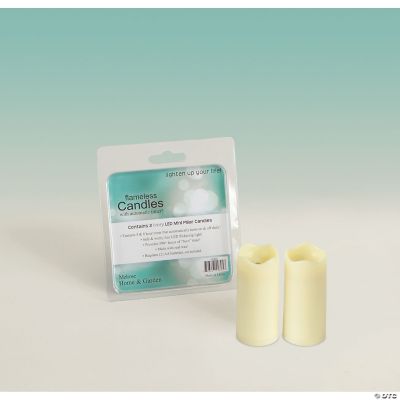 Melrose International LED Ivory Mini Pillar Candle with Timer (Set of12)