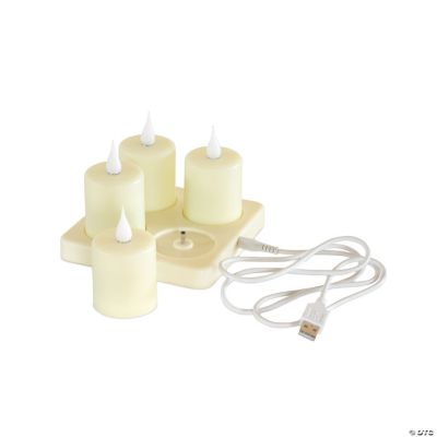 Melrose International Rechargeable LED Candle (Set of 4) Oriental Trading