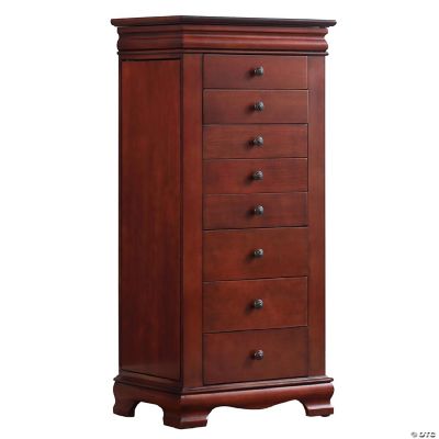 Nathan Direct Marquis Cherry Jewelry Armoire with 8 Drawer