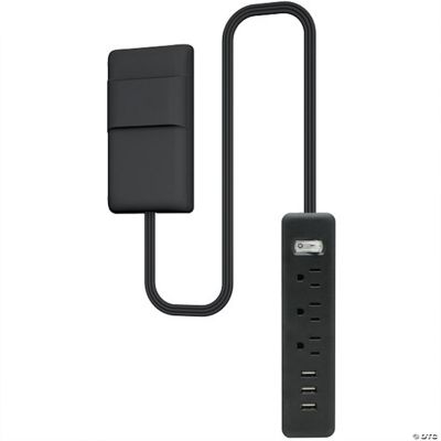 Xtreme Time Inc Space-Saving Power Strip - White