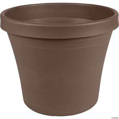 Bloem Terra Plastic Planter, Chocolate, 14 Inches Oriental Trading