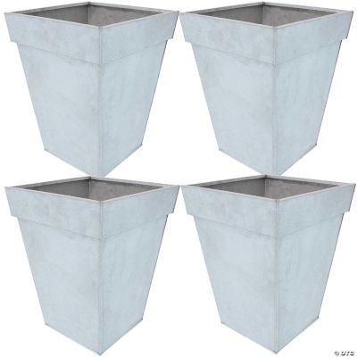 Sunnydaze Modern Decorative Indoor/Outdoor Galvanized Steel Planters