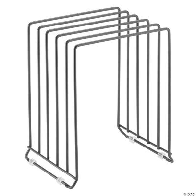 mDesign XLarge Steel Storage Tray Organizer Rack for Kitchen