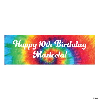 Personalized TieDye Banners Oriental Trading