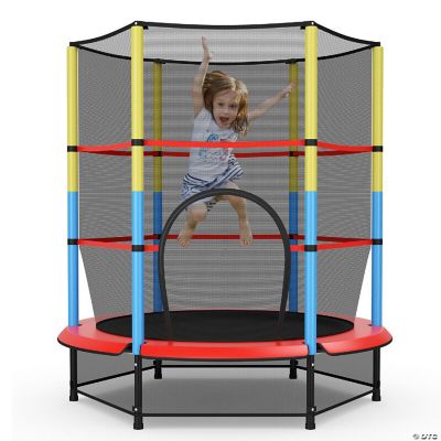 Costway 55'' Kids Trampoline Recreational Bounce Jumper W/Safety