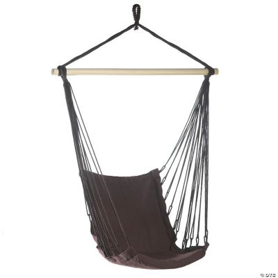 Espresso Cotton Padded Swing Chair 39.5X32X55"