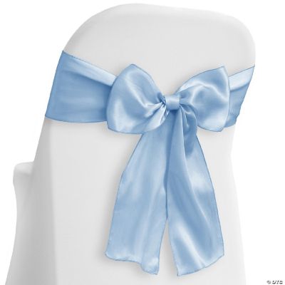 Lann's Linens 10 Satin Wedding Chair Cover Bow Sashes Ribbon Tie Back