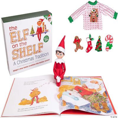 Elf On The Shelf Boy with Customizable Christmas Sweater Set Blue