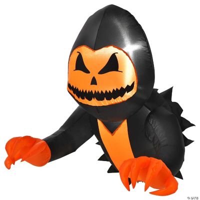 Costway 3.3 FT Halloween Inflatable Pumpkin Head Ghost Broke Out from