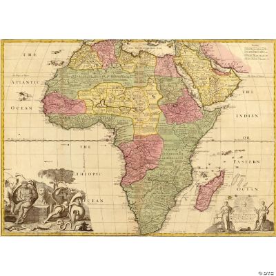 1725 English Map Of Africa Identifying Kingdoms And Within The Large