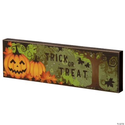 National Tree Company 4" Trick or Treat Hanging Wall Decoration
