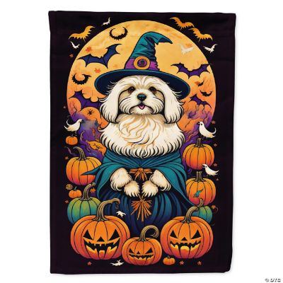 Coton De Tulear Witchy Halloween Garden Flag Oriental Trading