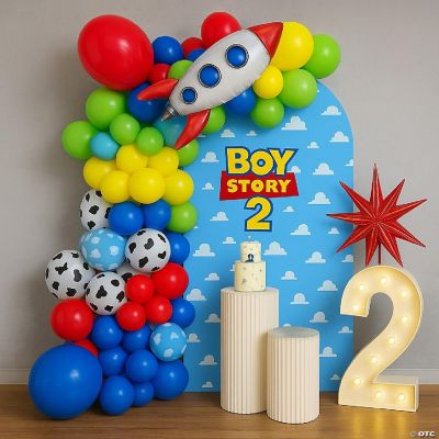 159pcs Toy Story Arch Kit Cow Print, Cloud & Color Balloons for Boys