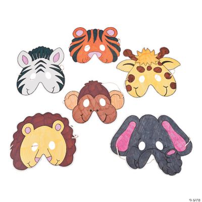 Color Your Own Zoo Animal Masks Oriental Trading
