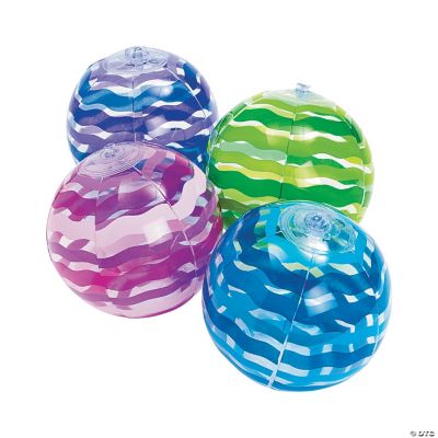Inflatable 5" Striped Mini Beach Balls Oriental Trading