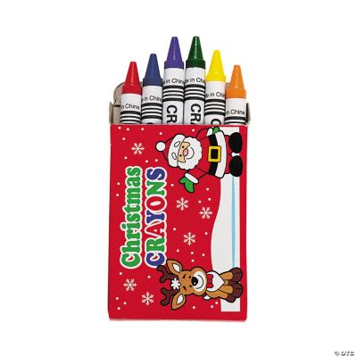 6Color Holiday Crayons 24 Boxes Oriental Trading