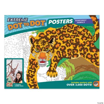 Extreme Dot to Dot 7Poster Set Rainforest Animals, Award Winners