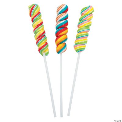 Assorted Fruit Flavors Twisty Lollipops