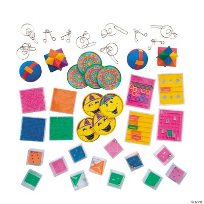 Bulk 50 Pc. Brain Teaser Game Boredom Buster Kit Oriental Trading