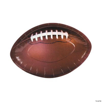 FootballShaped Paper Dinner Plates 8 Ct.