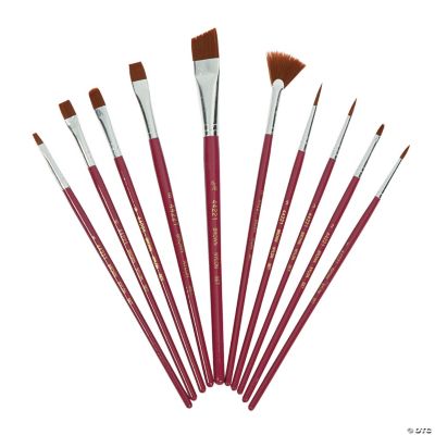 Plaid® Brown Nylon Paint Brushes Oriental Trading