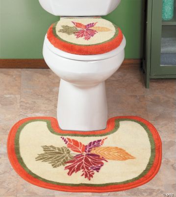 Fall Leaves Toilet Lid Cover & Rug Discontinued