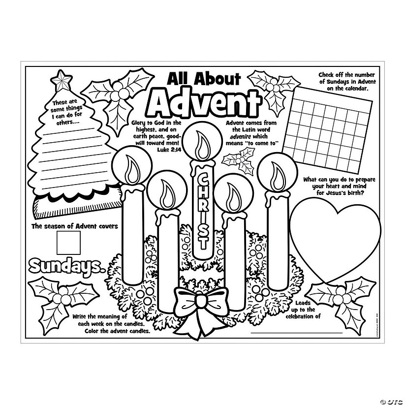 Paper Color Your Own “All About Advent” Posters