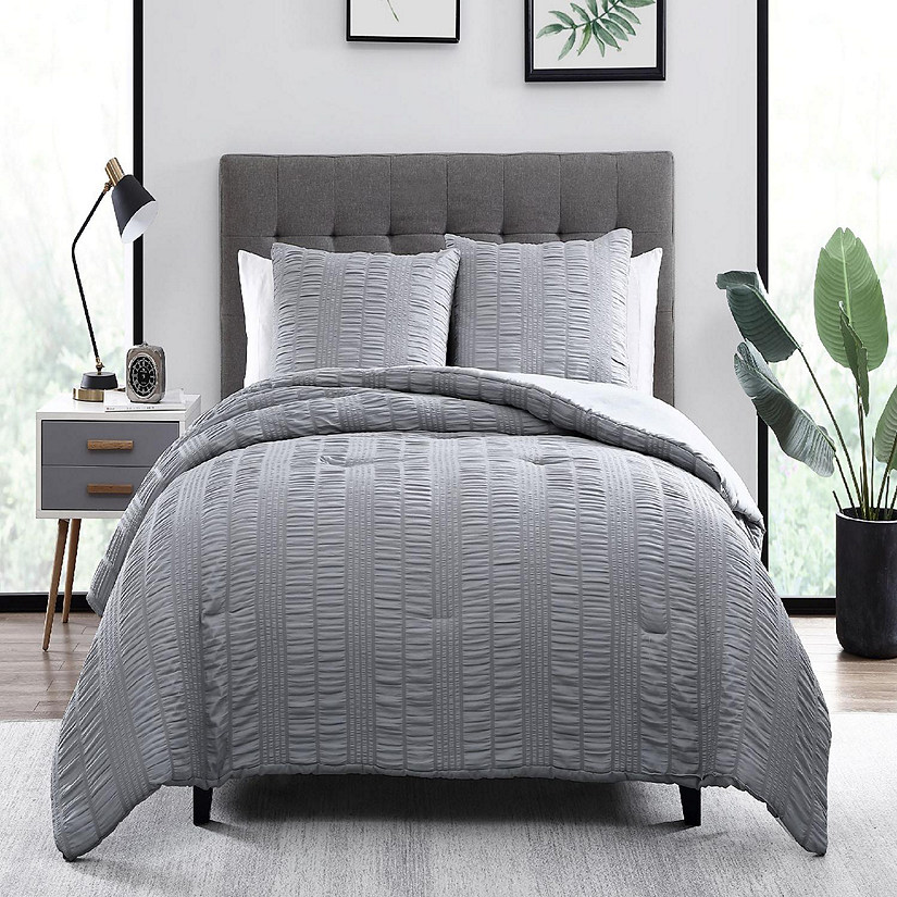 The Nesting Company Elm Stripe Seersucker Bedding Collection in King 3