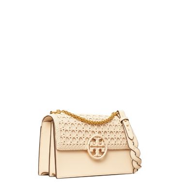 Tory Burch Miller Basketweave Shoulder Bag In Brie ModeSens