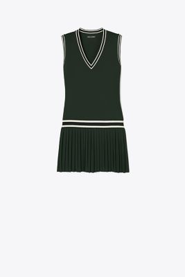 Tory Sport Tory Burch Performance Vneck Tennis Dress In Conifer ModeSens