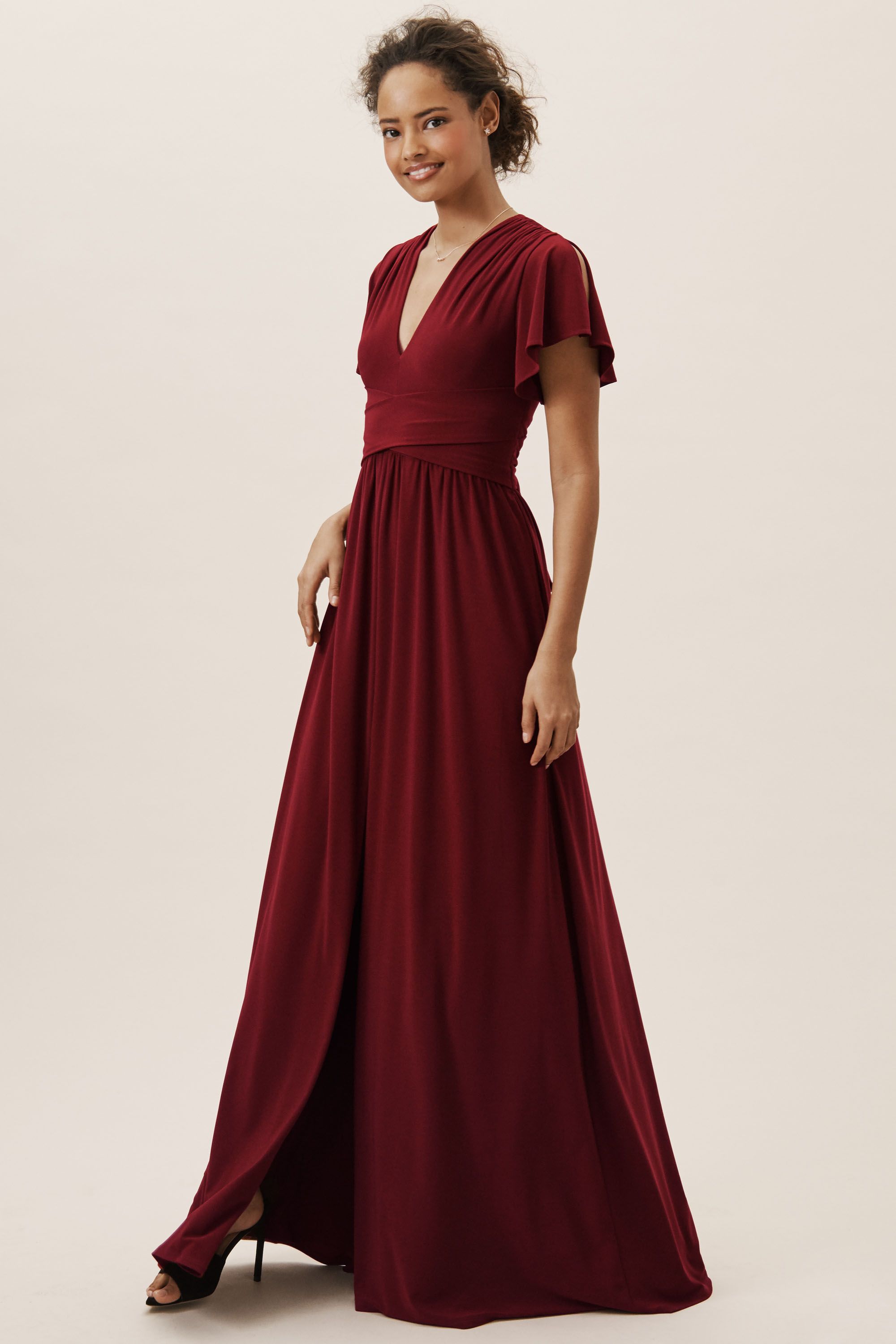 Burgundy Red Wine Colored Bridesmaid Dresses Bhldn