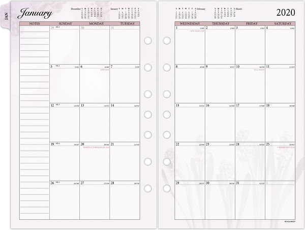 Nature Monthly Planner Refill Size 4 061685 ATAGLANCE Day Runner