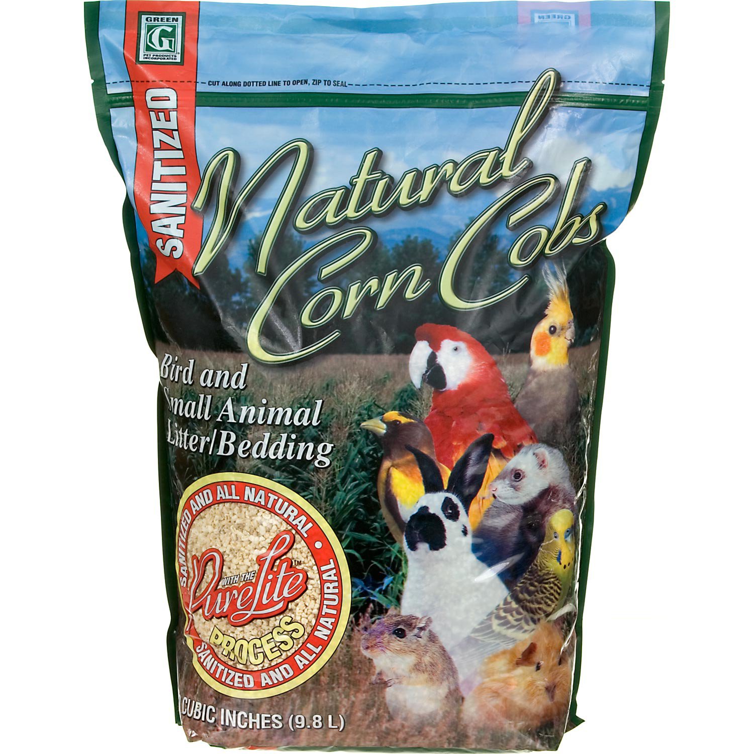 Natural Corn Cobs with the PureLite Process Bird & Small Animal Litter