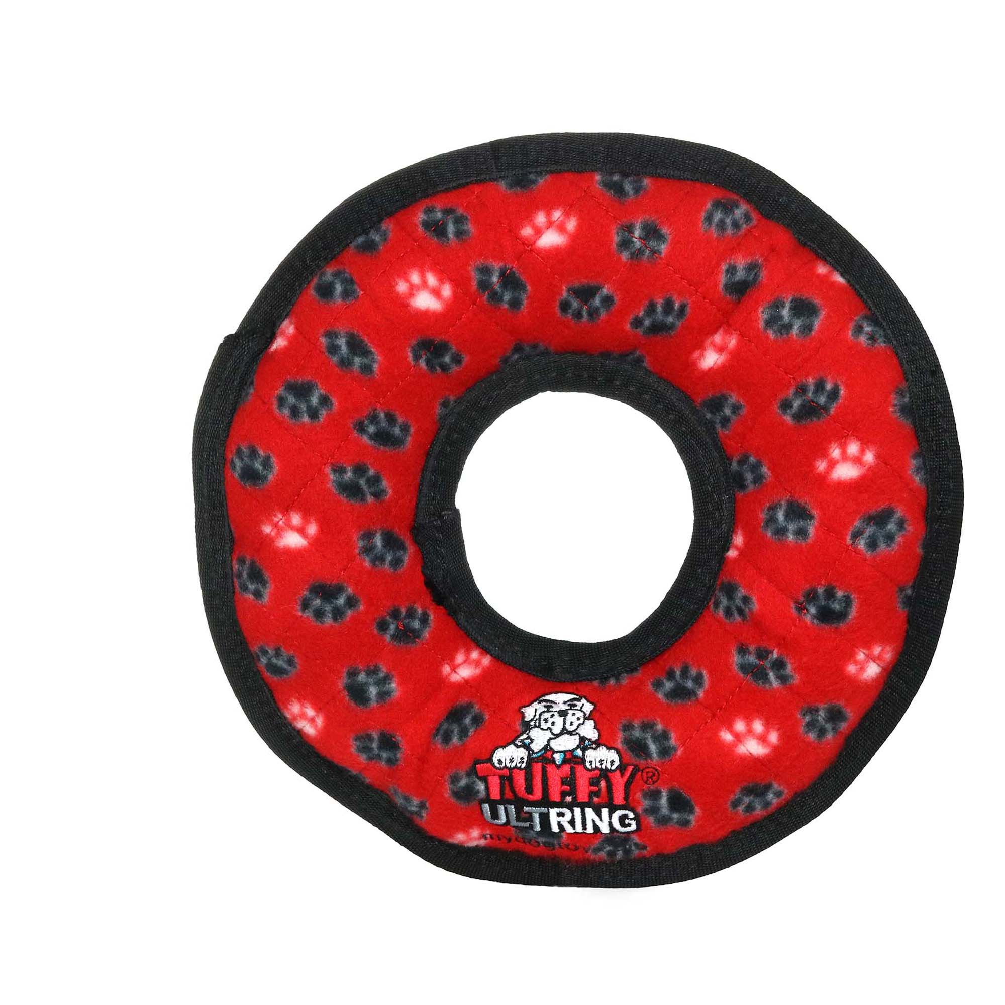 VIP Products Tuffy's Red Paw Ring Dog Toy Petco